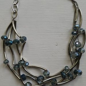 Kenneth Cole silver and blue crystal four strand n